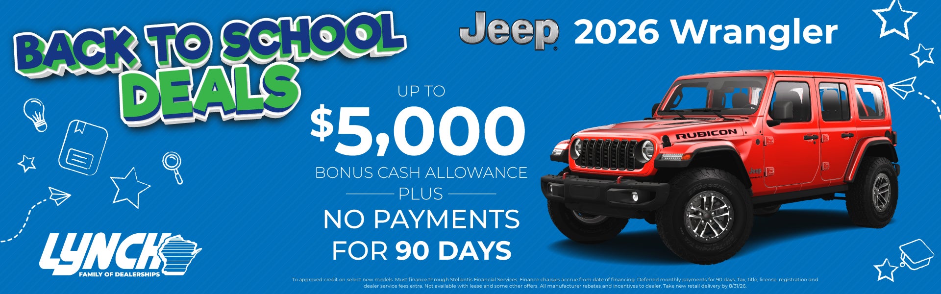 Lynch Wrangler Back to school offer