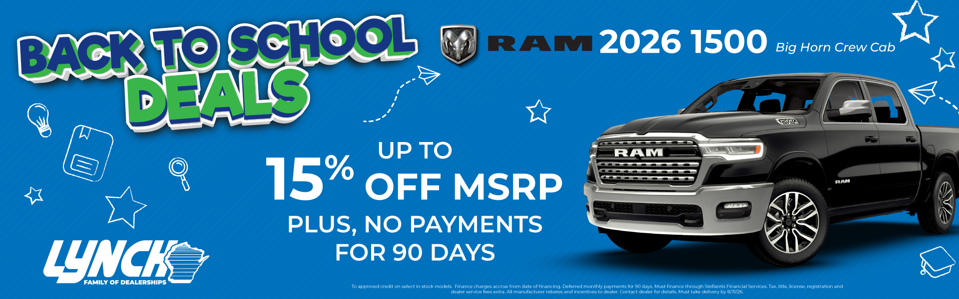 Lynch Ram 1500 Back to School Offer