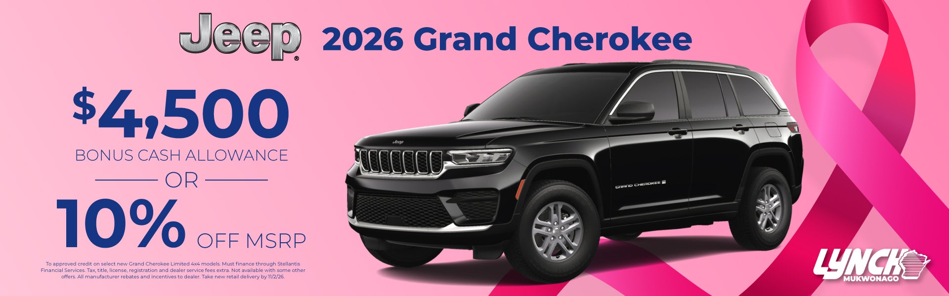 Lynch Mukwonago Jeep Grand Cherokee offer