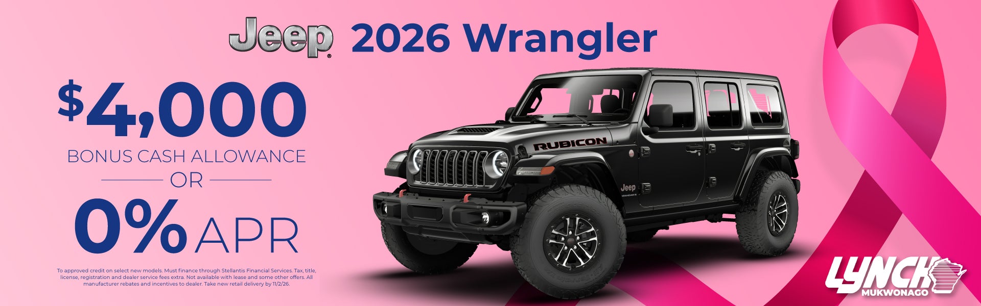 Lynch Mukwonago Jeep wrangler offer