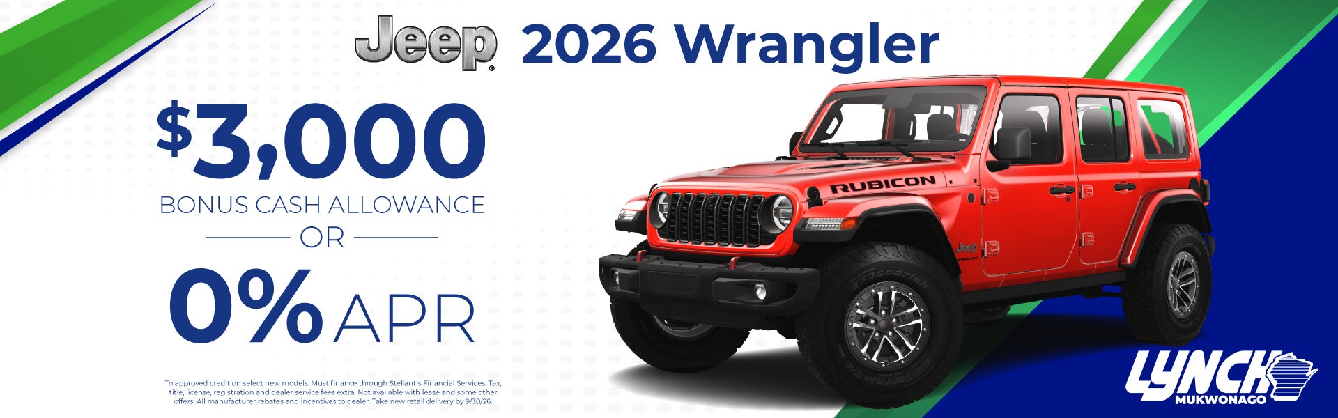 Lynch Mukwonago Jeep Wrangler Offer